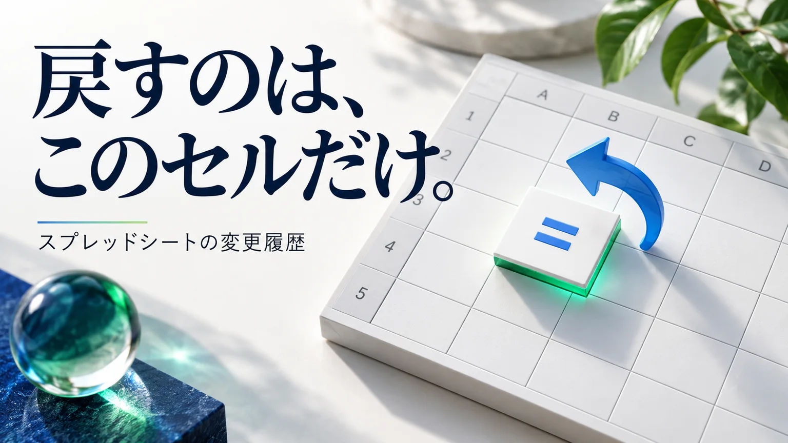 スプレッドシートの変更履歴から戻す方法｜1セルだけ復元したいときは？のイメージ