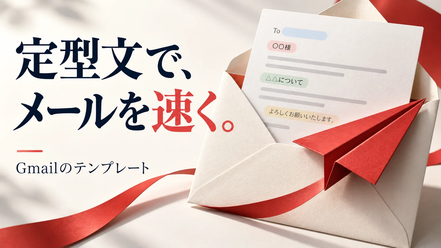 Gmailのテンプレートの作り方｜表示されないときの確認と定型文の使い方のイメージ