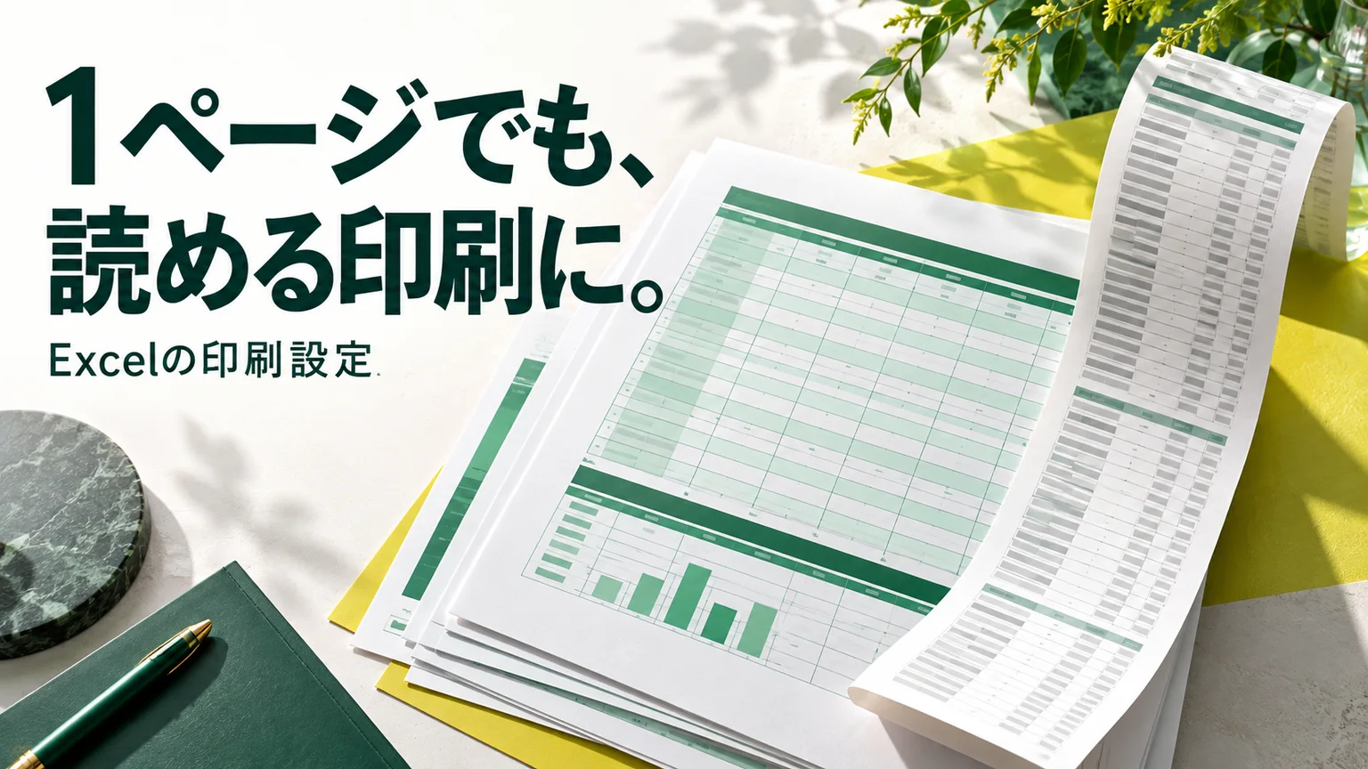 エクセルを1ページに印刷する方法｜文字が小さくなるときの直し方のイメージ
