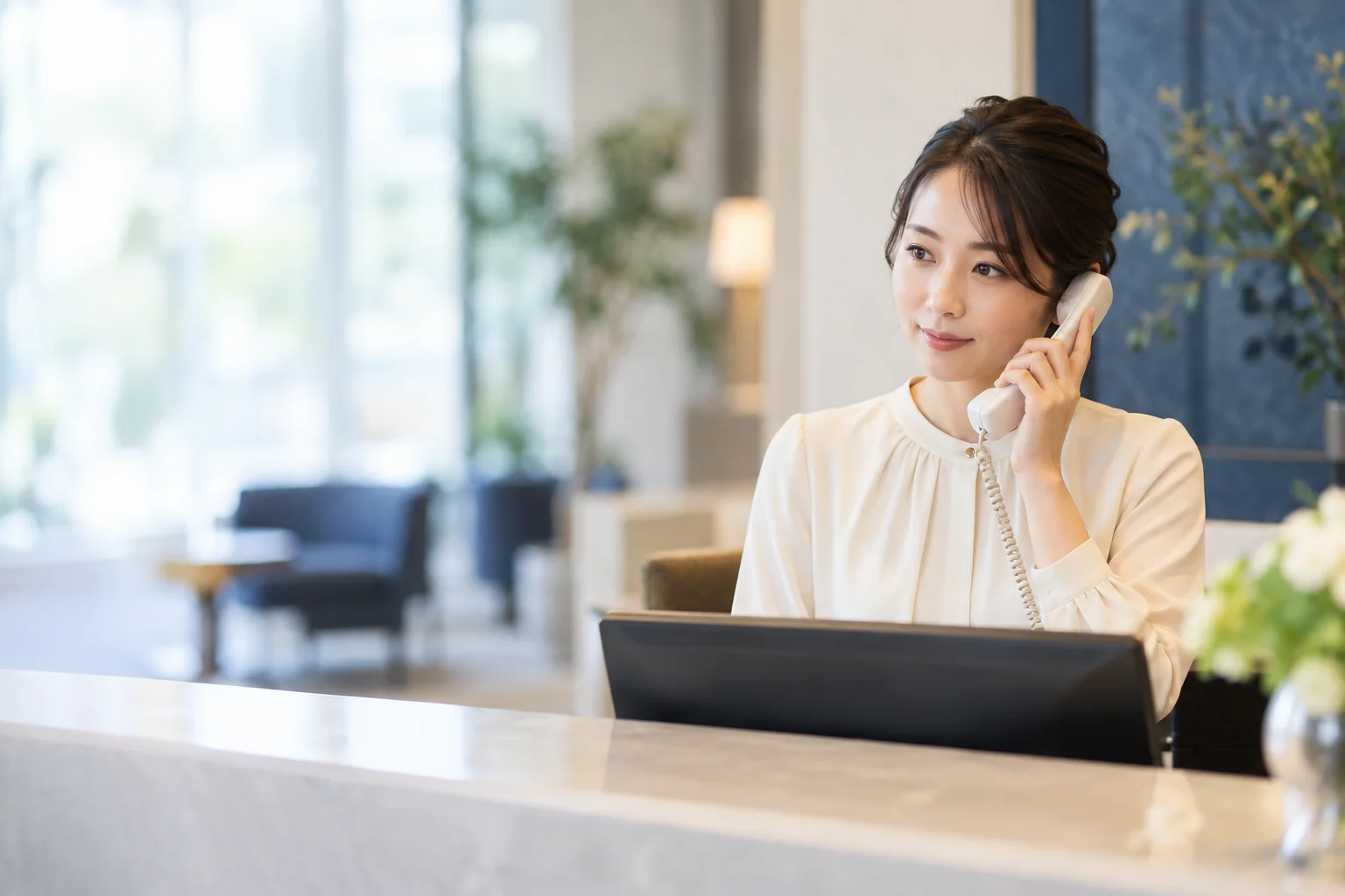 会社の営業電話の断り方｜既存取引を見落とさない受付の分岐と短い例文の主題を描いた独自の編集イラスト。