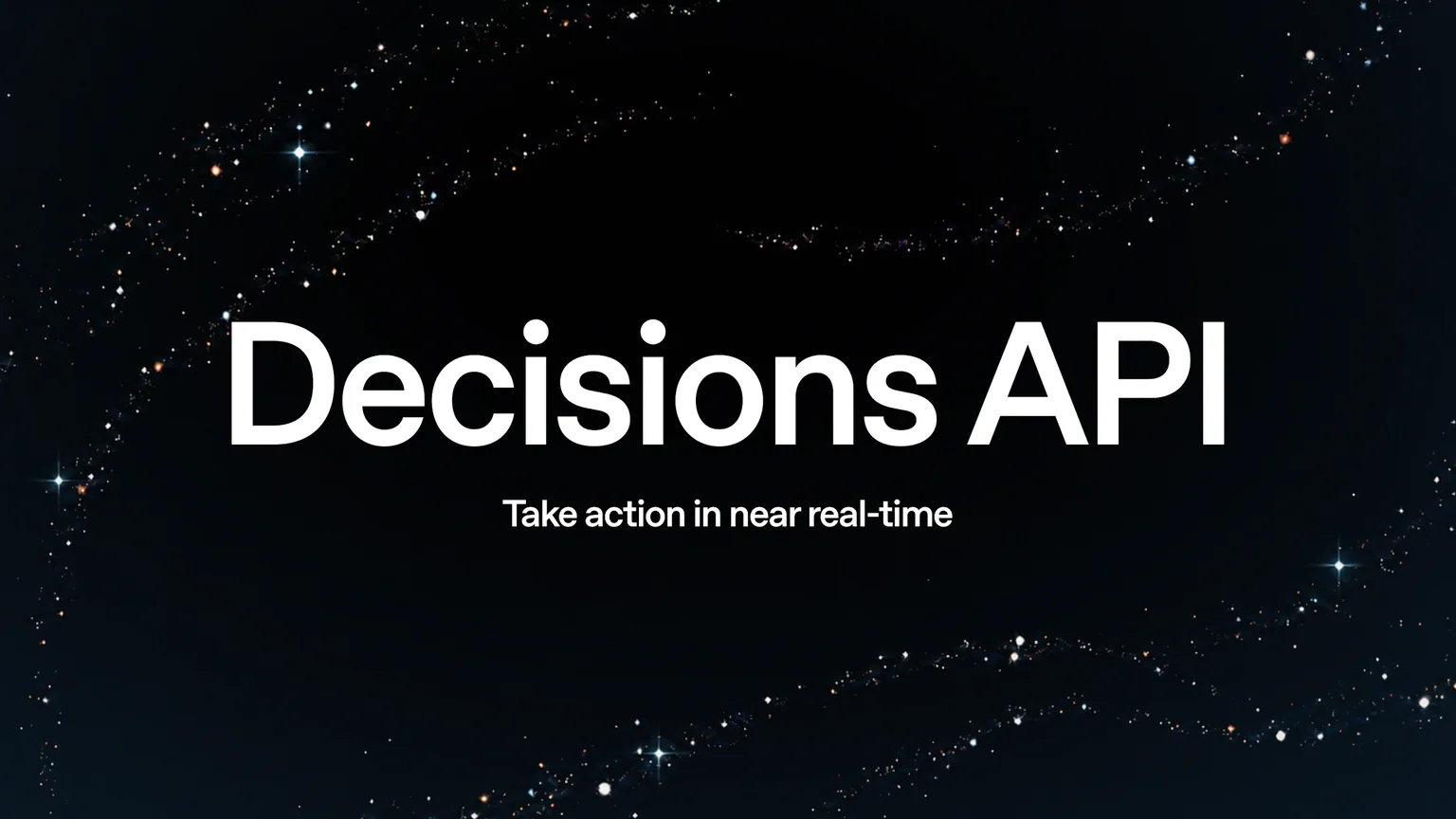 GPT-6 LunaとDecisions APIの公式ビジュアル「Take action in near real-time」（出典：OpenAI）