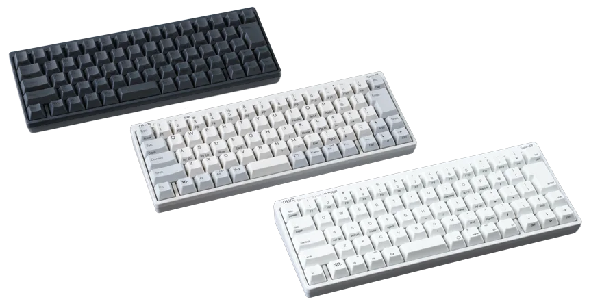 PFU公式画像:HHKB HYBRID Type-Sの日本語配列。縦長Enter、日本語用キー、独立した矢印。