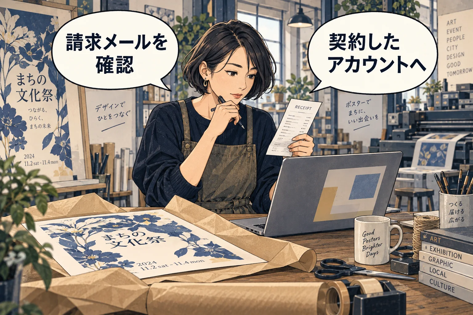 請求メールを手掛かりに、契約したアカウントへ入り直す人