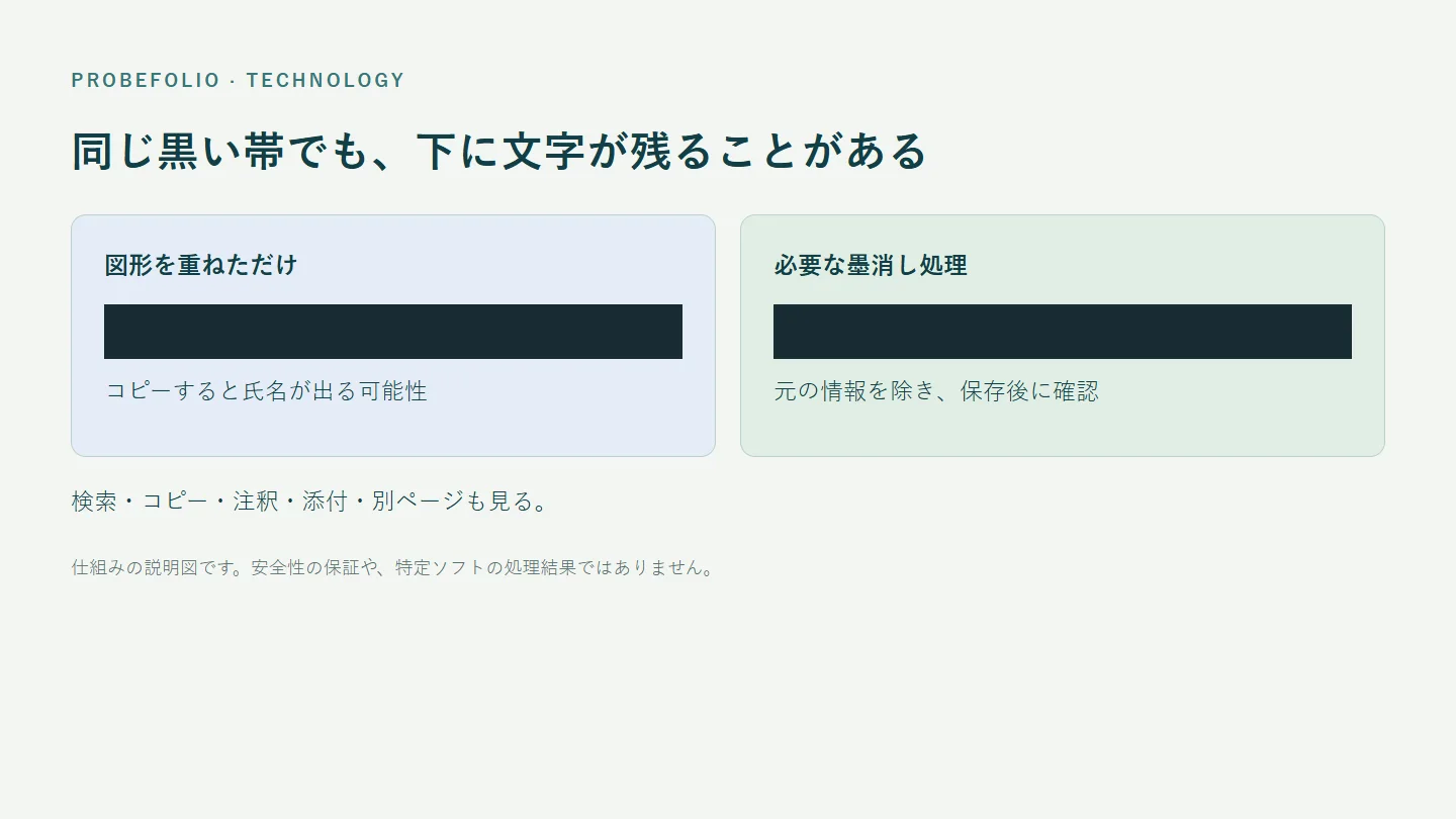 同じ黒い帯でも、下に文字が残ることがある
