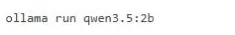 Ollama公式ページに表示されたqwen3.5:2bの実行コマンドの一部