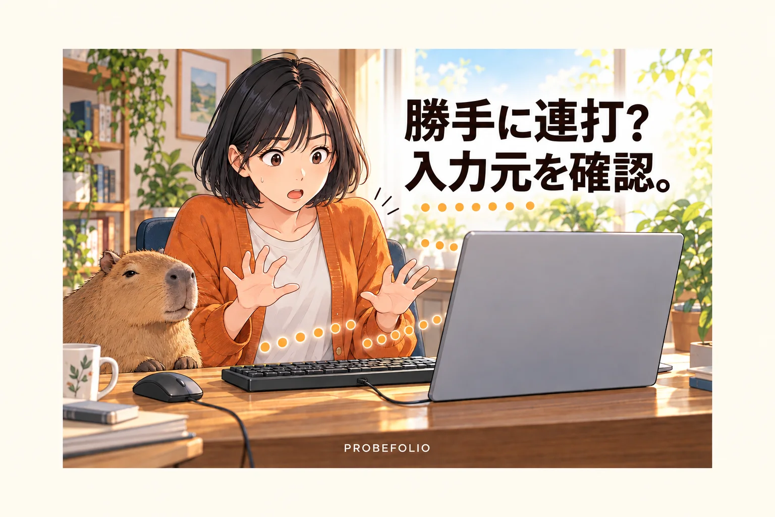 勝手に連打？ 入力元を確認。